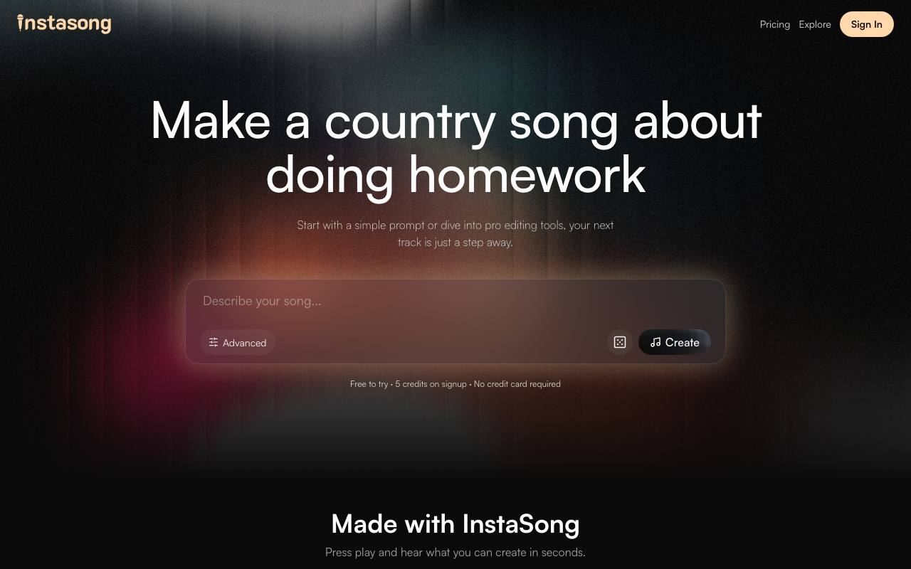 InstaSong - AI song and beat maker screenshot