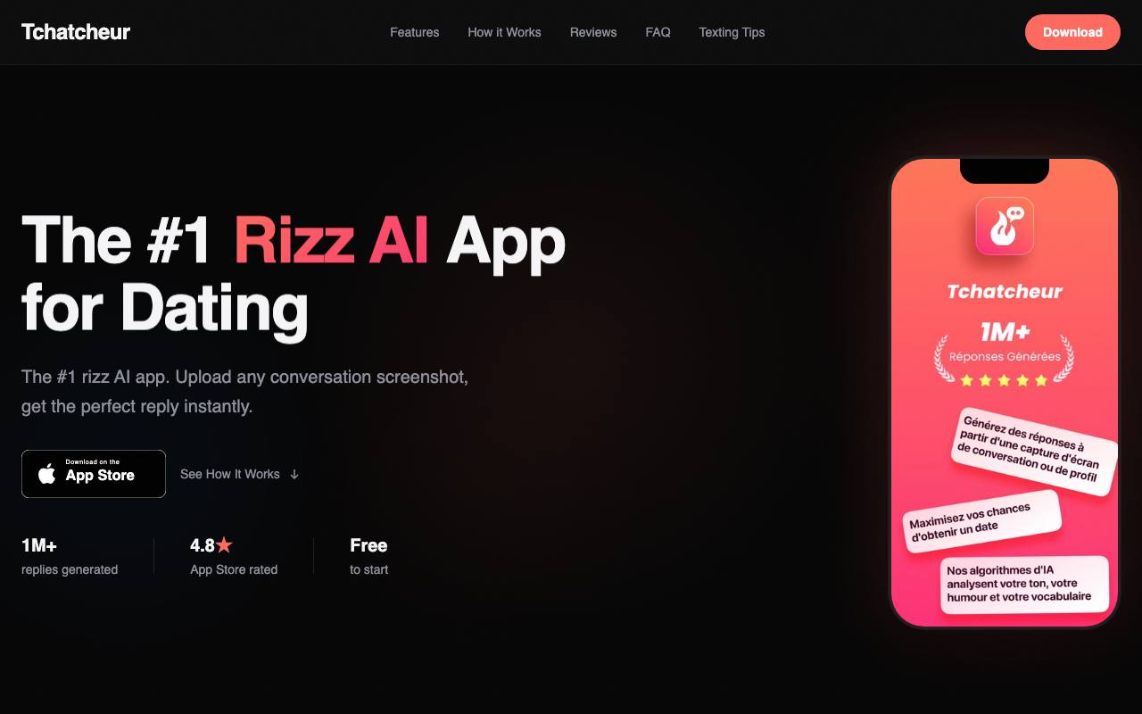 Rizz app - Tchatcheur screenshot