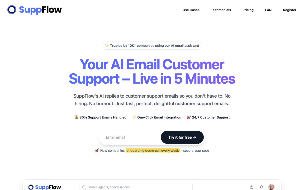 SuppFlow - Customer Support Automation screenshot