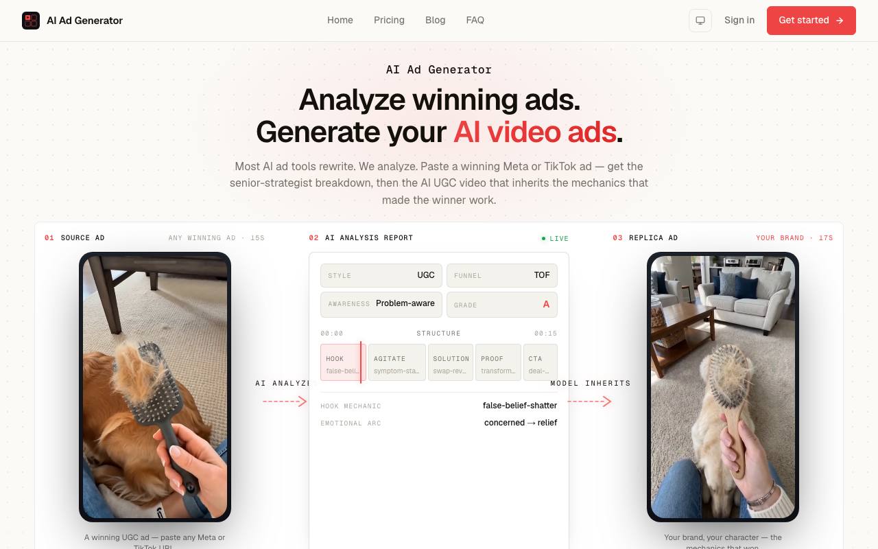 AI Ad Generator - Analyze & Create Winning Creative screenshot