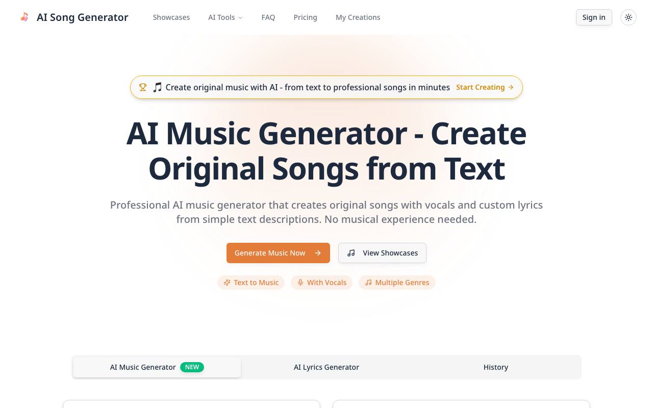 AI Music Generator - Create Songs from Text with AI screenshot