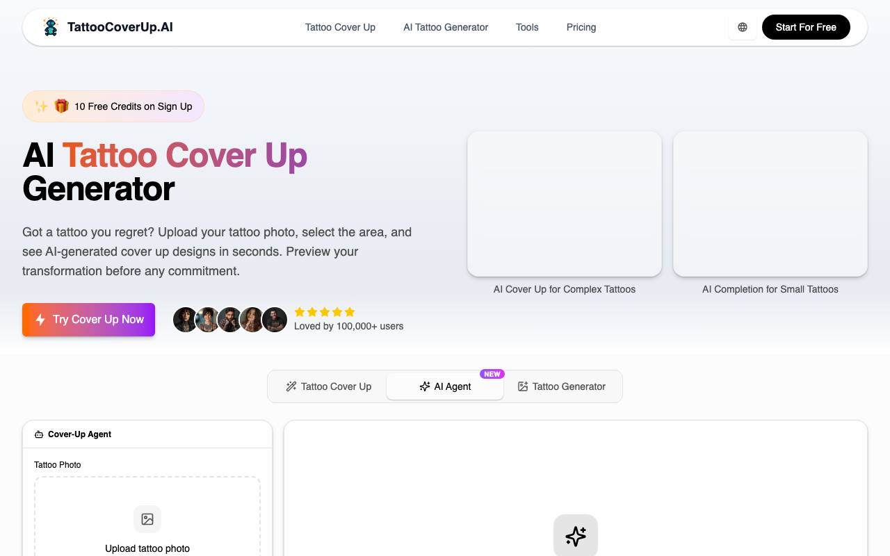 TattooCoverUp.AI - Revolutionary AI tattoo cover-up generator screenshot