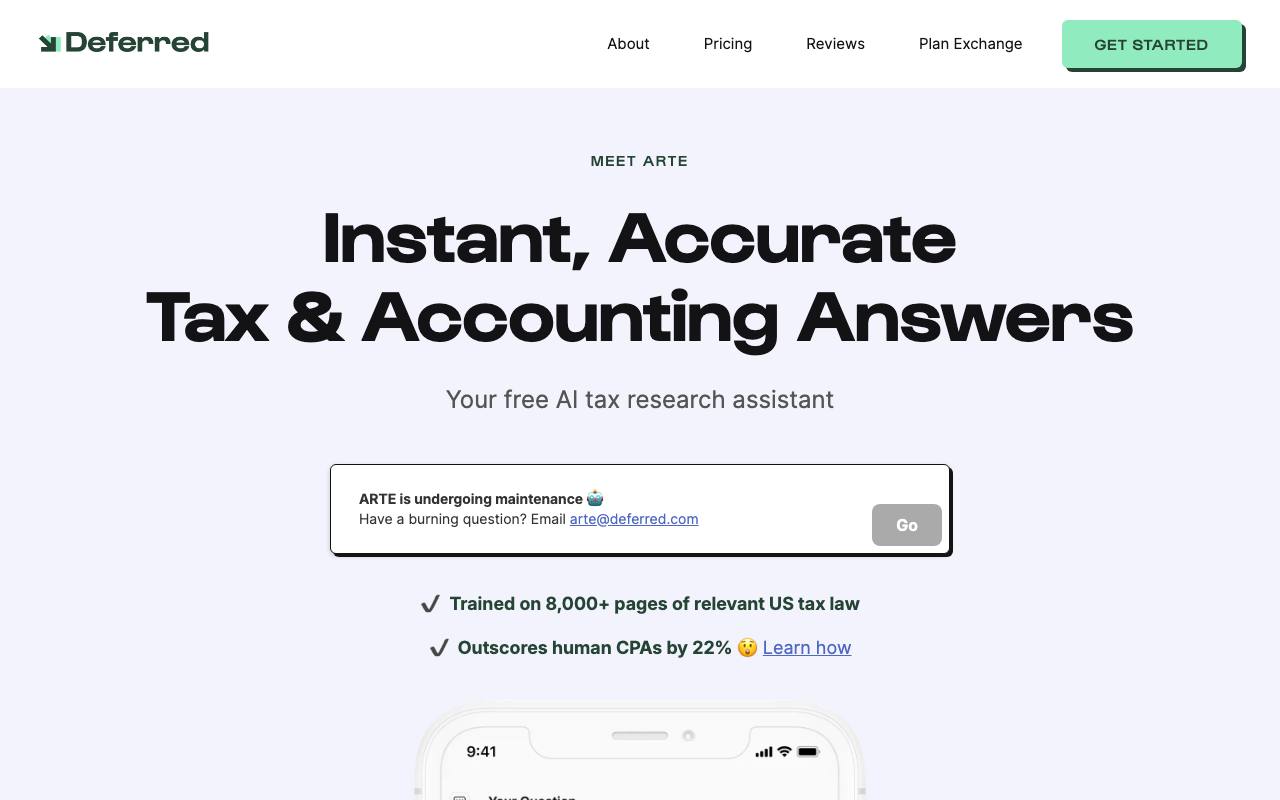 ARTE - Artificial Real Estate Tax Expert screenshot
