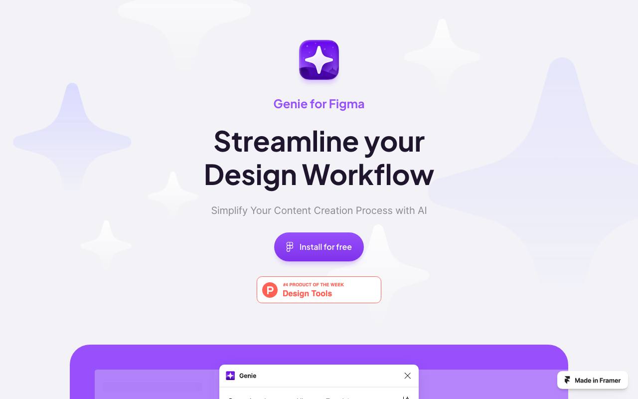 Genie - Figma screenshot