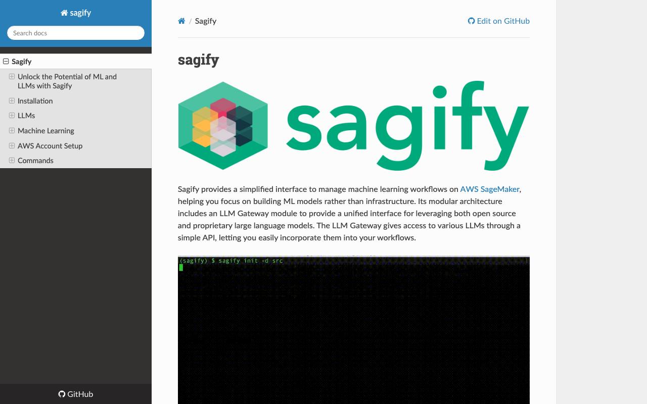 Sagify screenshot