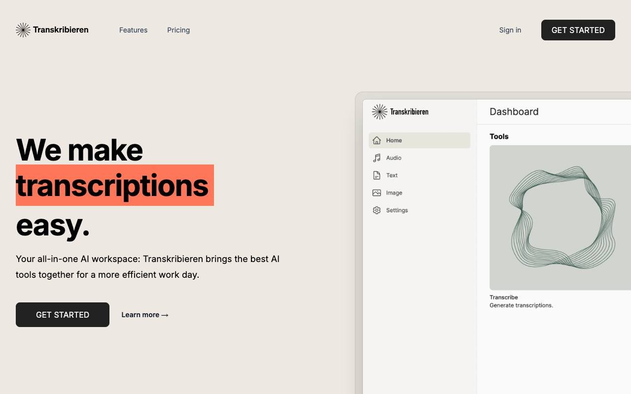 Transkribieren screenshot