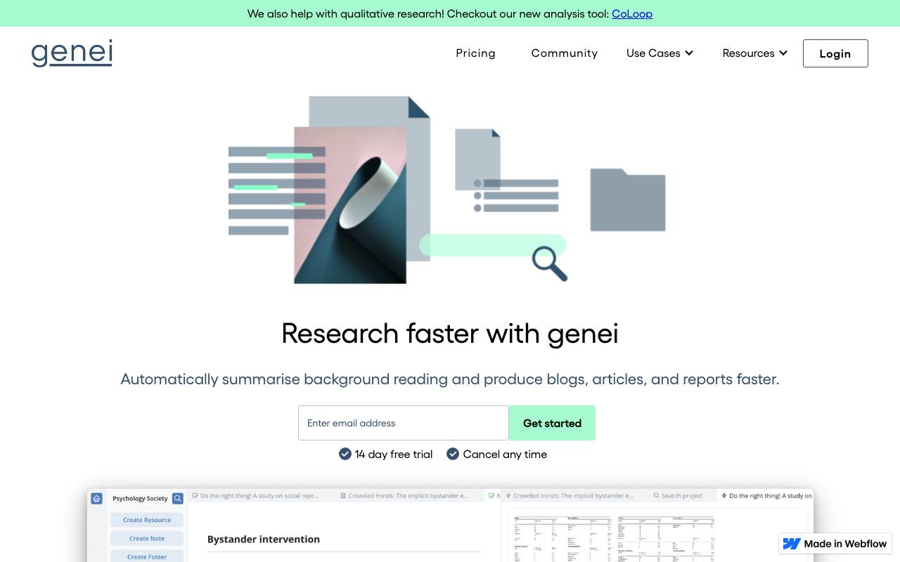 Genei screenshot