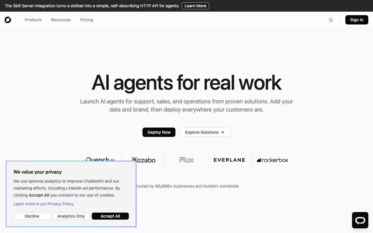 Chatbotkit screenshot