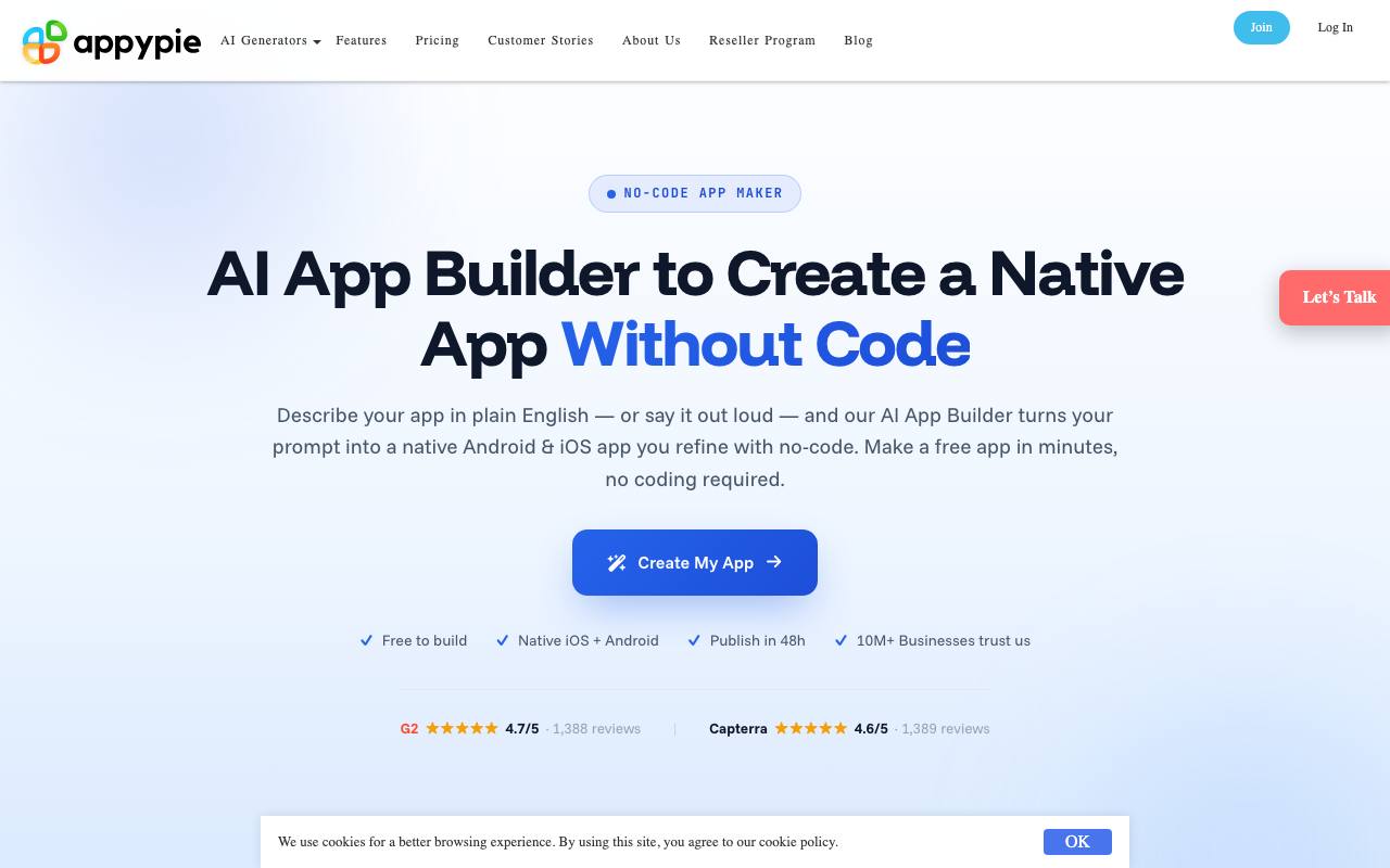 Appypie screenshot