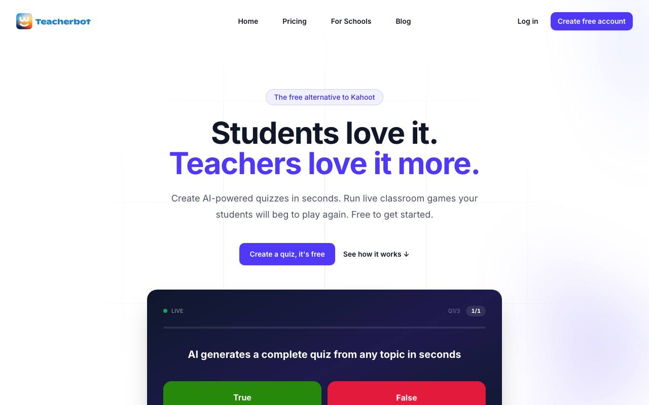 Teacherbot screenshot