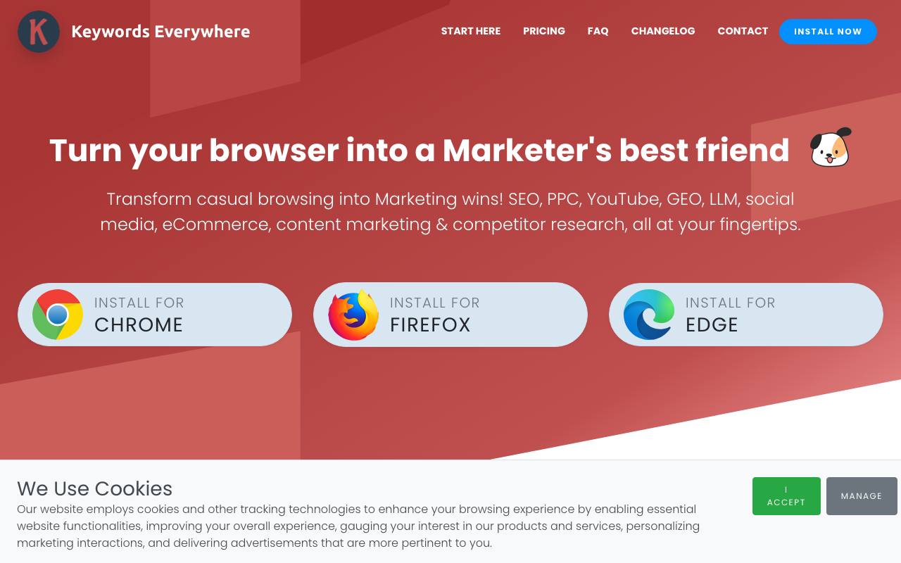 Keywords Everwhere screenshot