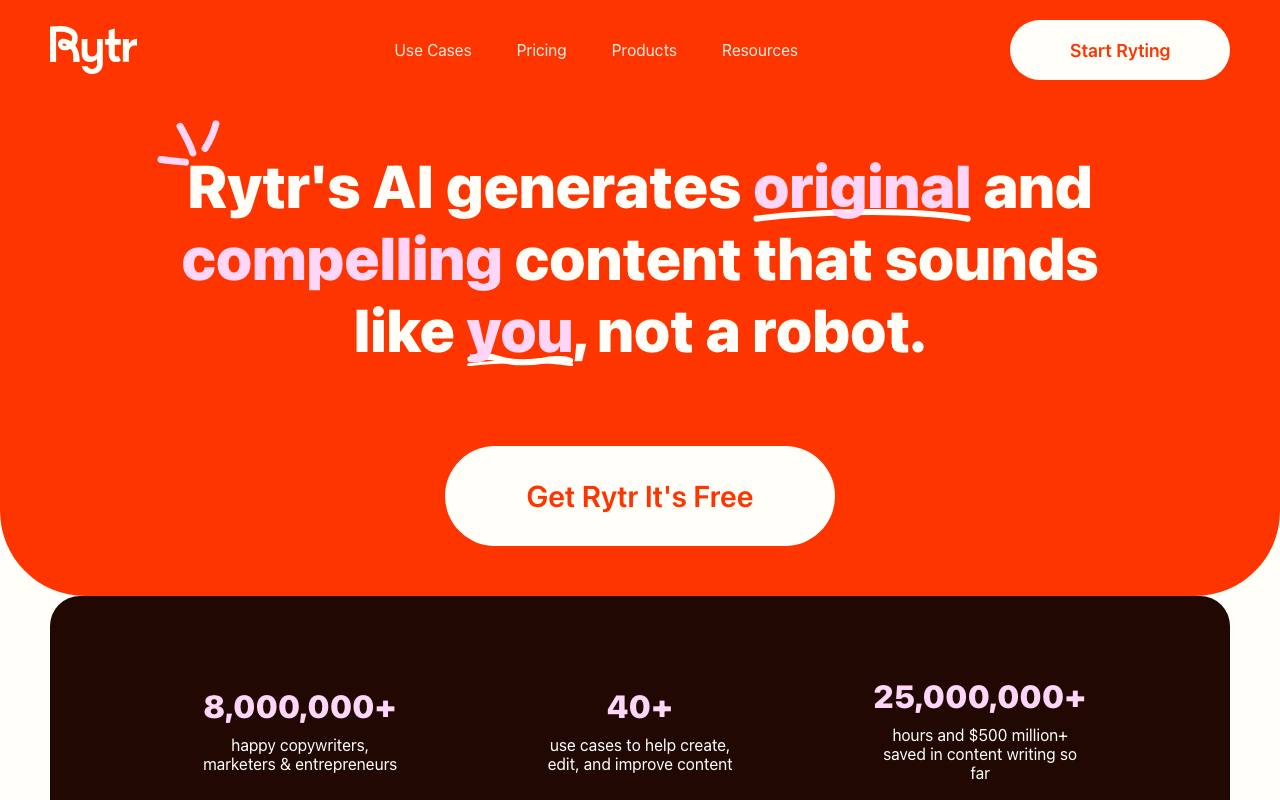 Rytr screenshot