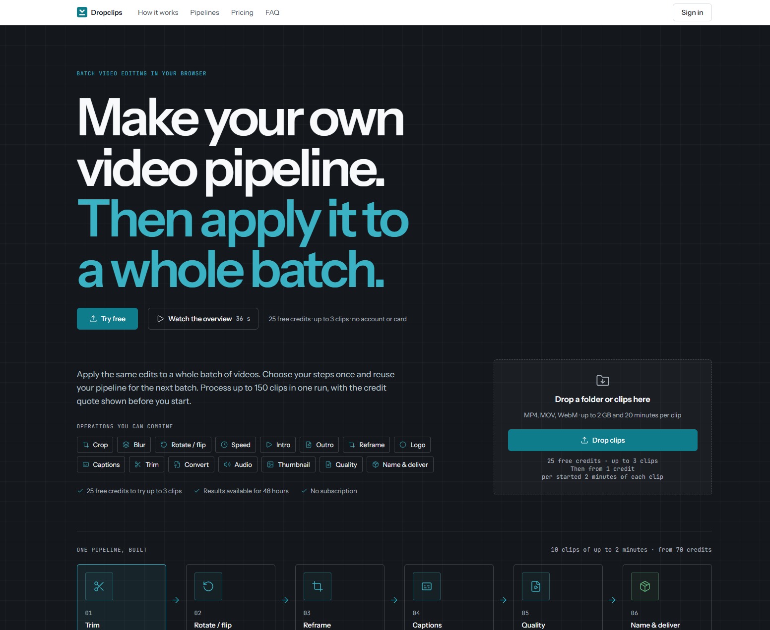 Dropclips.io screenshot