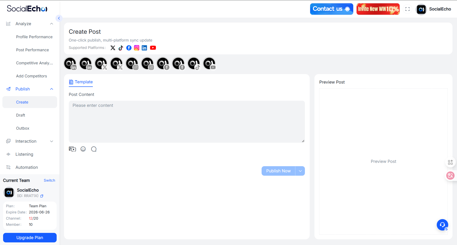 SocialEcho screenshot