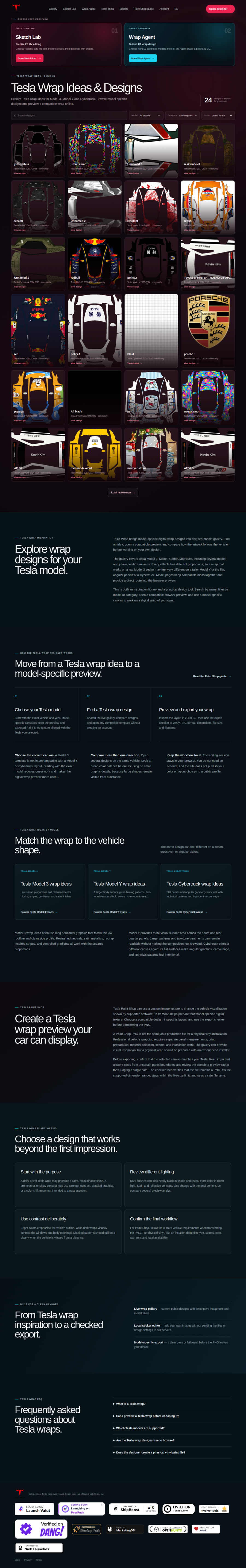 Tesla Wrap Gallery screenshot