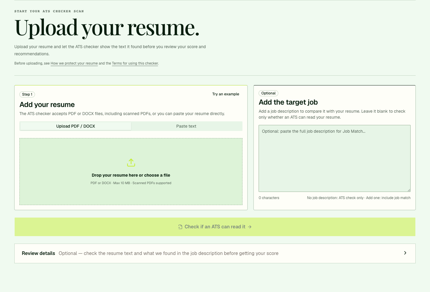 ATSChecker screenshot