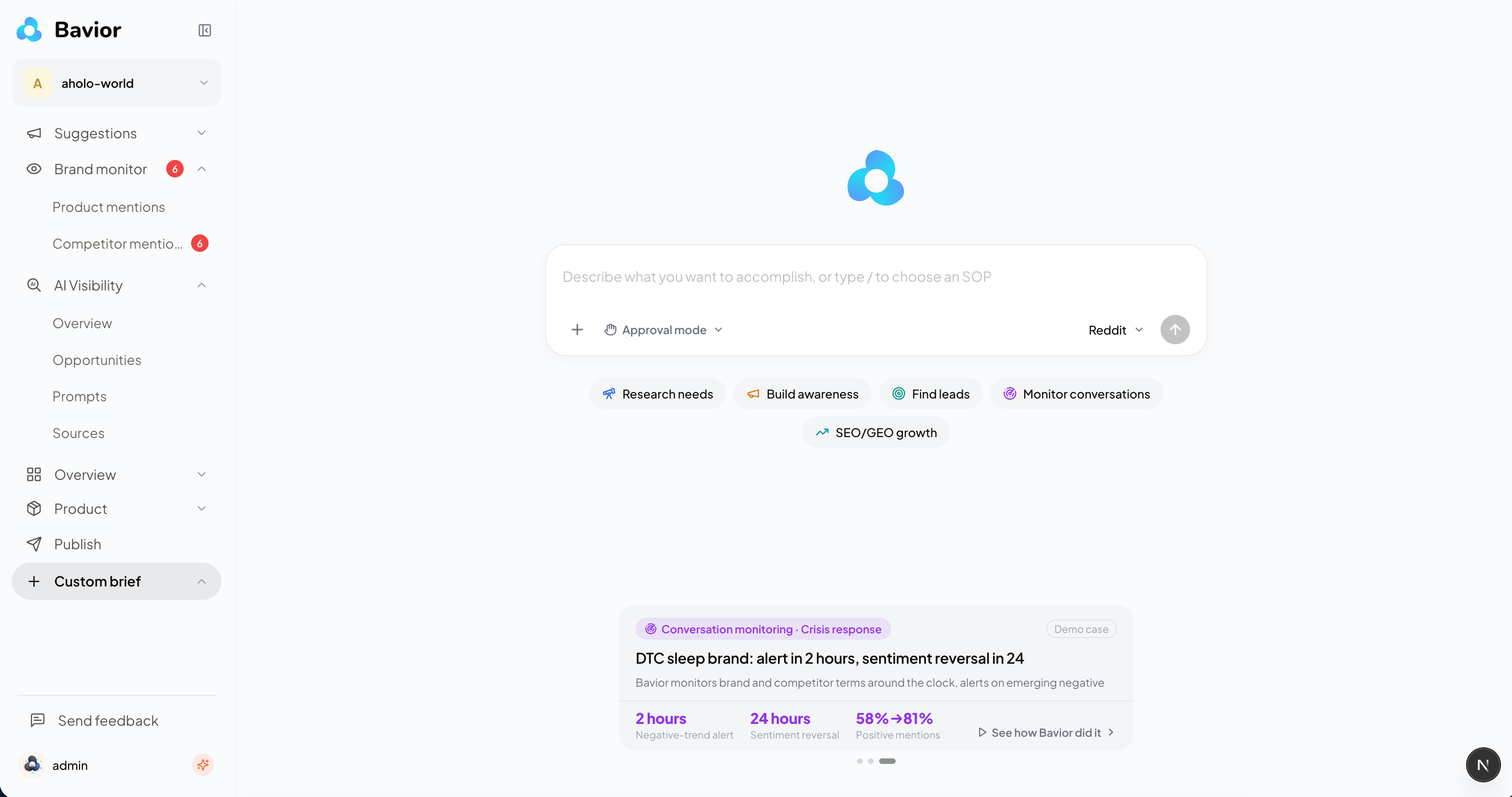 Bavior screenshot