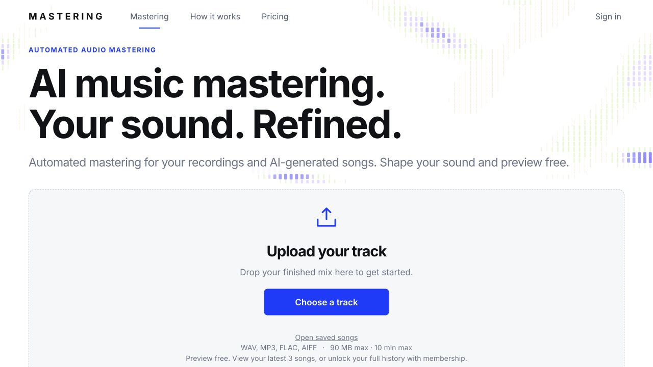 AI Music Mastering screenshot