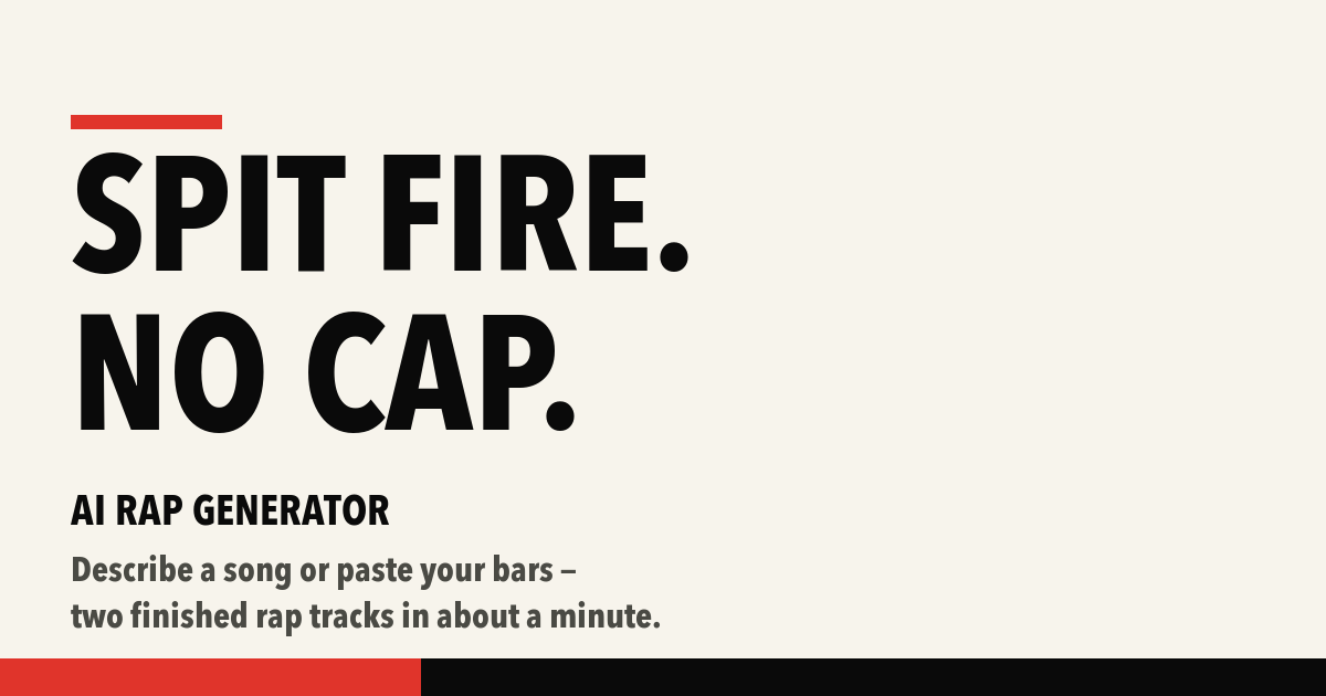 AI rap generator screenshot