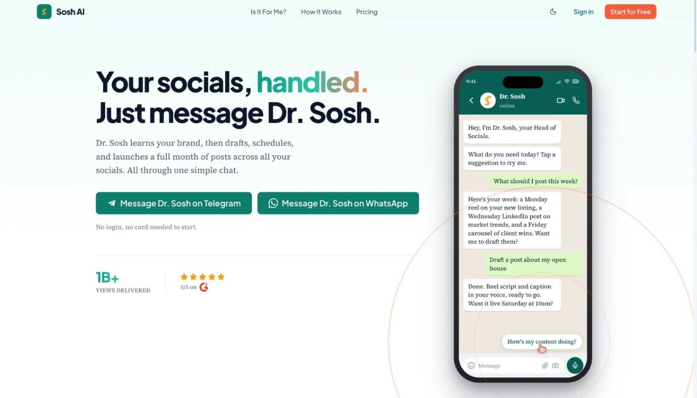 Sosh AI screenshot
