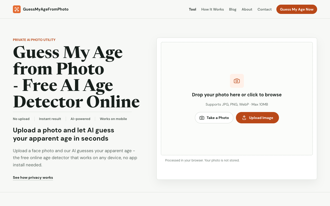 Guess My Age from Photo - Free Online screenshot